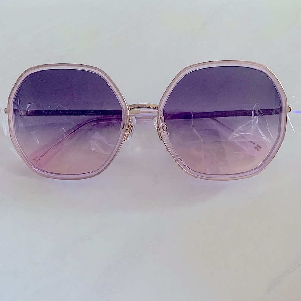 Kate Spade Nicola Sunglasses in Gold Lilac